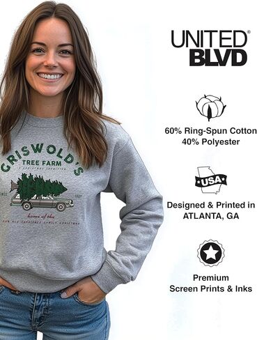 Holiday Sweatshirts | Crewneck Long Sleeve Sweatshirt for Vacation, Casual Wear in Saudi Arabia