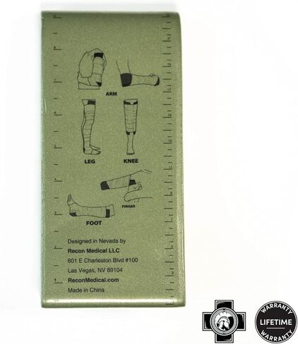 Combat Splint- (Olive Green) Recon Medical Combat Splint 36 inches Lightweight Reusable WaterProof First Aid Medical Tactical Registration Card! (1 Pack) (ROLL 4.25x3) in Saudi Arabia