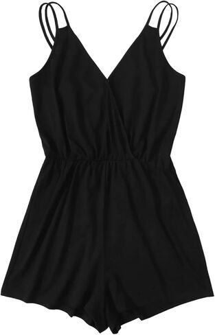 SOLY HUX Women's Summer V Neck Sleeveless Cami Rompers Going Out Vacation Short Jumpsuits in Saudi Arabia