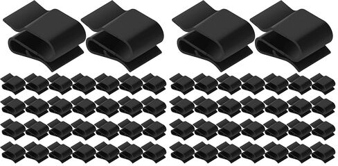 LINXIU Photovoltaic Cable Clamp Cable Clips Outdoor Trailer Frame Wire Clips Solar Panel Clip for PV Wiring Boat Cable Boat Trailer 30Pcs, 25*16mm, Black in Kuwait