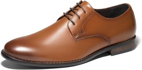 HEEZ Men's Dress Shoes Genuine Leather, Wingtip Oxford for Men Non Slip, Lace up Plain Toe Derby Dress Shoes for Formal, Business, Wedding, Office in Saudi Arabia