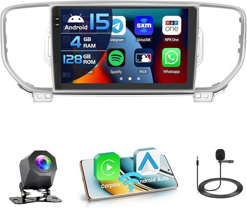 2+64g شاشة لـ KIA Sportage KX5 2016 2017 2018 Carplay Stereo Android 13 Car Radio 9 inch touchscreen Android Auto Backup Camera GPS FM RDS DSP 26UI in Kuwait
