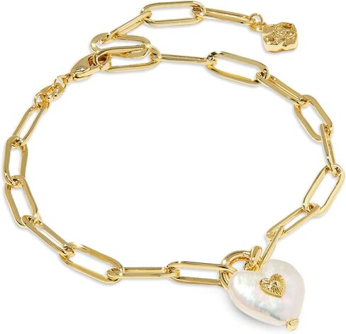 Kendra Scott Womens Sasha Heart Delicate Chain Bracelet Gold Freshwater Cultured Pearl One Size in Saudi Arabia