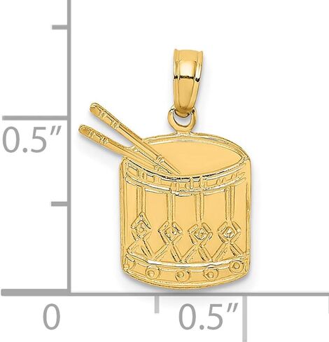FJC Finejewelers 14k Yellow Gold Drum Sticks Polish Engraved Charm in Saudi Arabia