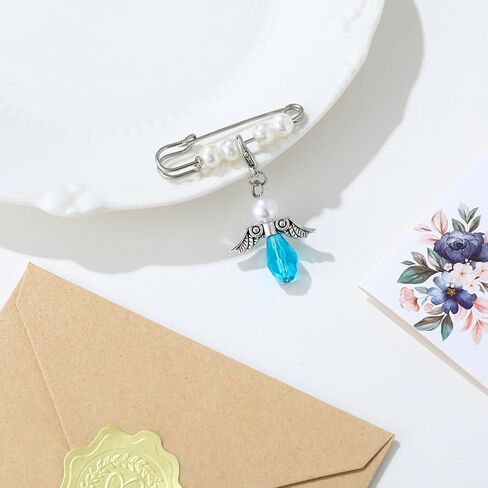 Something Blue Gift for Bride, Bridal Angel Bouquet Charms for Wedding Memory, Bride Gift in Memory of Mom or Dad, Memorial Jewelry for Wedding Day in Saudi Arabia