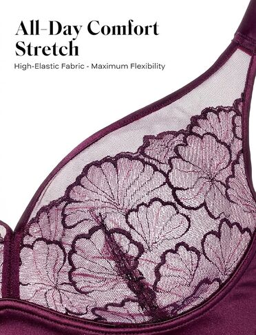 COMFELIE Lace Everyday Bra Comfy V Neck Unlined Bras Sexy Wireless Bralette in Saudi Arabia