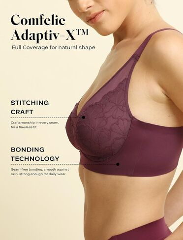 COMFELIE Lace Everyday Bra Comfy V Neck Unlined Bras Sexy Wireless Bralette in Saudi Arabia
