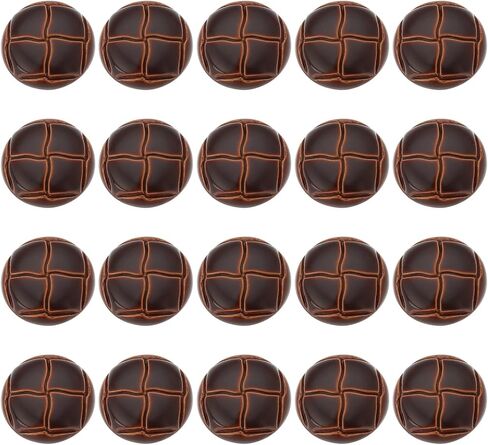 ECSiNG 20PCS 20mm Brown Football Buttons, Football Pattern Imitation Leather Plastic Blazer Button Vintage Shank Buttons for Blazer, Suits, Sport Coat, Uniform, Jacket in Saudi Arabia