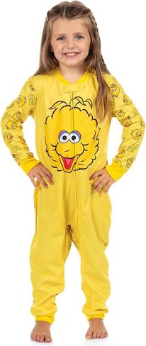 Sesame Street Big Bird Pajamas Toddler Fleece Footless Sleeper One Piece PJ in Saudi Arabia