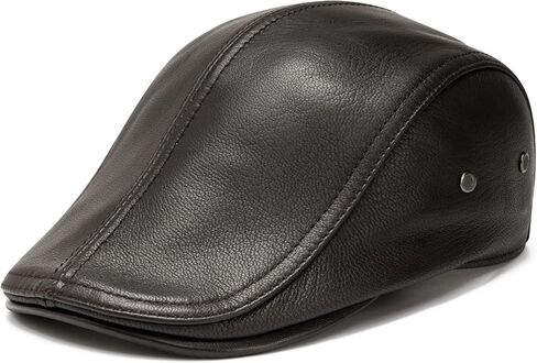قبعة BOTVELA للرجال من الجلد الأصلي لموزع الصحف، قبعة جولف مسطحة قابلة للتعديل، قبعة Ivy Cap Gatsby Driving Beret in Kuwait