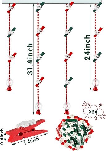 Christmas Card Holder Wooden Happy Holidays Wall Hanging Picture Holders with 24 Snowflake Wooden Photo Clips Greeting Card Display Picture Frame Collage Decoration for Xmas Wall Photo Crafts Decor in Saudi Arabia