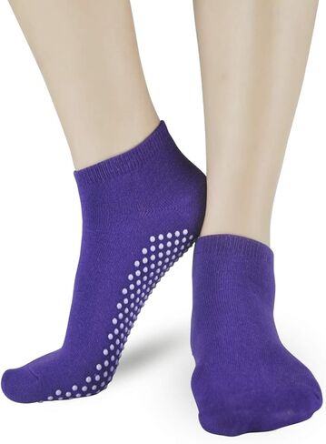 ELUTONG Pliates Socks for Women with Grip Non Slip Yoga Sock for Barre Hospital Barefoot Workout(5-13) in Saudi Arabia