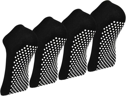 ELUTONG Pliates Socks for Women with Grip Non Slip Yoga Sock for Barre Hospital Barefoot Workout(5-13) in Saudi Arabia