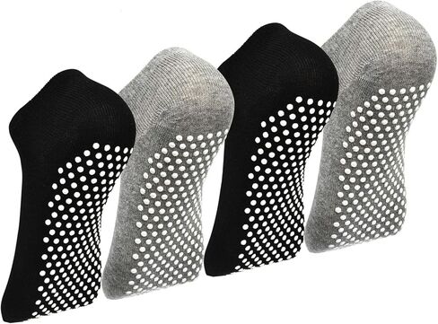 ELUTONG Pliates Socks for Women with Grip Non Slip Yoga Sock for Barre Hospital Barefoot Workout(5-13) in Saudi Arabia