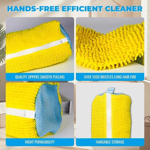 Shoe Washing Machine Bag Laundry Shoe Bag for Washer and Dryer Reusable 2pcs Yellow Shoe Cleaning Bags 360° Deep Cleaning Machine for All Shoes Types With Self-locking Zipper in Saudi Arabia