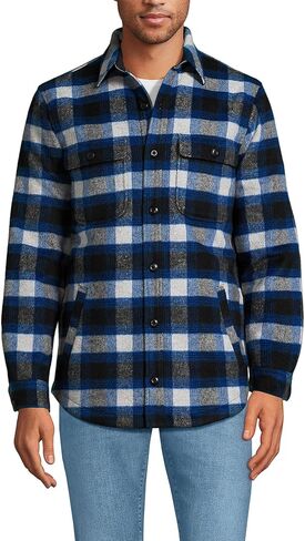 Lands' End Men's Super Brushed Shirt Jacket in Saudi Arabia
