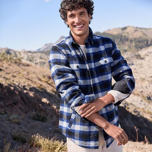 Lands' End Men's Super Brushed Shirt Jacket in Saudi Arabia