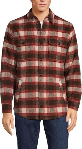 Lands' End Men's Super Brushed Shirt Jacket in Saudi Arabia