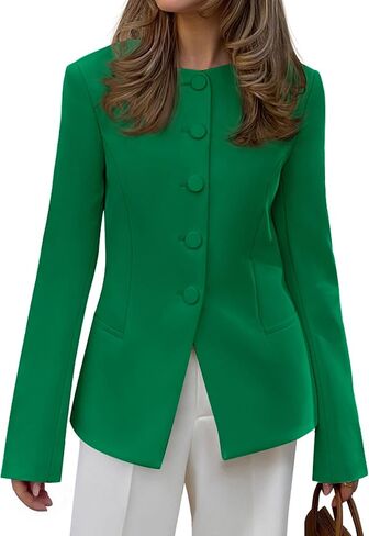 BTFBM Blazers for Women Business Casual Open Front Long Sleeve Button Work Office Suit Jackets Dressy Blazer Pockets in Saudi Arabia