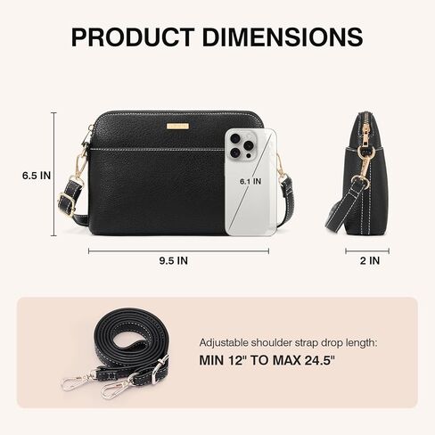 Marvolia Crossbody Bags for Women Vegan Leather Shoulder Handbags Crossbody Travel Purses with Adjustable Strap in Saudi Arabia