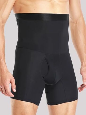 Men's Shaping Shorts - Waist-Shaping Pants/Abdominal Support Belt and Anti-Rolling Waistband Design, Invisible Beige in Saudi Arabia