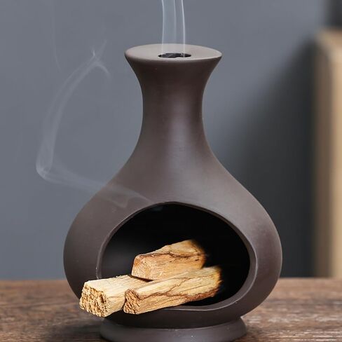 Multi-Functional Palo Santo Burner, Palo Santo Holder， Stick and Sage Smudging Bowl, Modern Incense Burner with Chimney, Ash Catcher, Suitable for Spiritual Rituals, Yoga, Meditation in Saudi Arabia