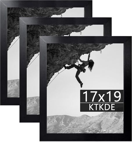 KTKDE 24x36 Poster Frame Black 3 Pack, 36 x 24 Picture Frames Wooden with Polished Plexiglass,Horizontal or Vertical Wall Mounting Hanging Large Studio Gallery Photo Frames Wall Art in Saudi Arabia