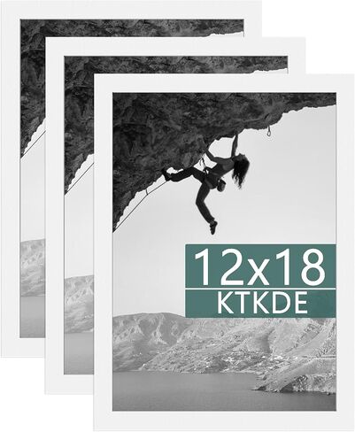 KTKDE 24x36 Poster Frame Black 3 Pack, 36 x 24 Picture Frames Wooden with Polished Plexiglass,Horizontal or Vertical Wall Mounting Hanging Large Studio Gallery Photo Frames Wall Art in Saudi Arabia
