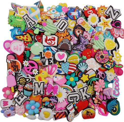 30 Pcs Cartoon Shoe Decoration Charms and Pins, Random Different Bulk for Shoes in Saudi Arabia