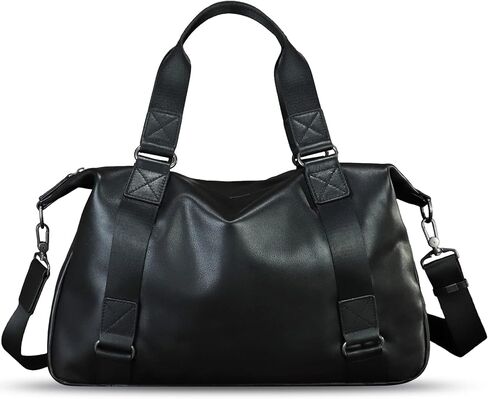 Genuine Leather Travel Bags for Men and Women Duffle Bag Vintage Purse Handbag Shoulder Crossbody Sport Bag in Saudi Arabia