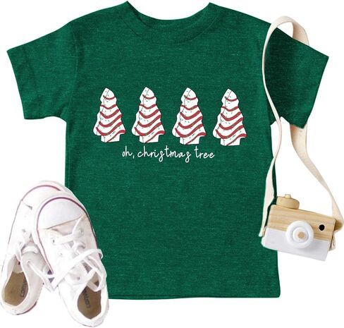 Christmas Tree Shirt for Toddler Boys Girls Merry Christmas T-Shirts Short Sleeve Holiday Tee Xmas Gift Tops in Saudi Arabia