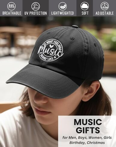 InnoBeta Music Lover Gifts Cap for Men, Women - Adjustable Vintage Washed Cotton Embroidered Hat for Teacher, Musician in Saudi Arabia