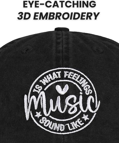 InnoBeta Music Lover Gifts Cap for Men, Women - Adjustable Vintage Washed Cotton Embroidered Hat for Teacher, Musician in Saudi Arabia