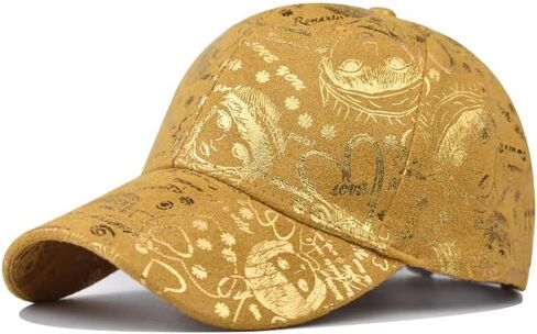 Unisex Graffiti Baseball Cap Golden Stamping Hip-hop Cap Street Baseball Hats for Men Women Sports Golf Sun Couple Hats in Saudi Arabia