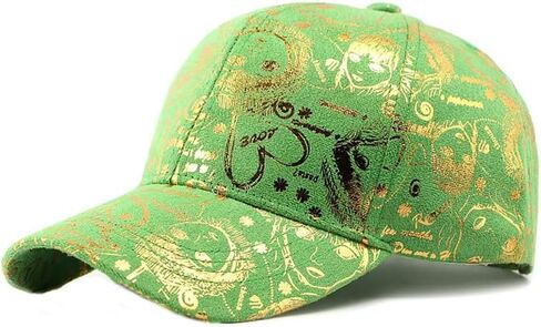 Unisex Graffiti Baseball Cap Golden Stamping Hip-hop Cap Street Baseball Hats for Men Women Sports Golf Sun Couple Hats in Saudi Arabia