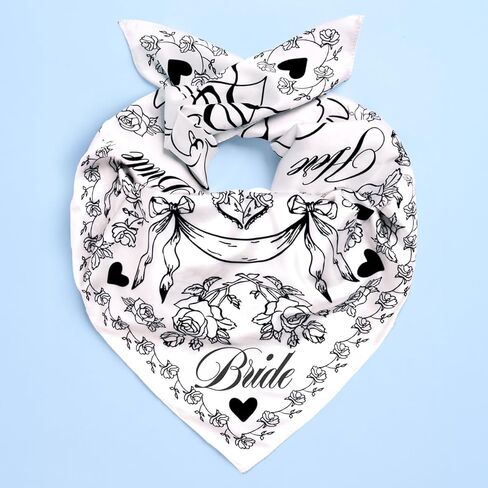 xo، وشاح رأس Fetti Bride Swan، 27x27 بوصة | باندانا العازبة، أغطية رأس الزفاف، إكسسوار حفلة باخ، هدية وصيفة العروس، منديل الزفاف الأبيض، قبعة حريرية in Saudi Arabia