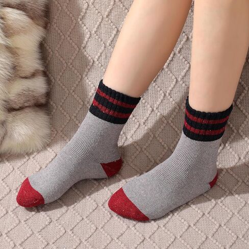 جوارب صوف Trifabricy للنساء - جوارب صوفية نسائية مريحة ودافئة، جوارب كلاسيكية سميكة محبوكة ناعمة كلاسيكية غير رسمية in Saudi Arabia