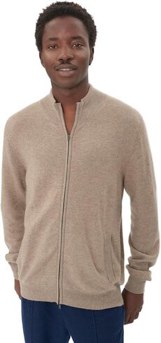 Organic Color Essential Full-Zip Cashmere Cardigan in Saudi Arabia