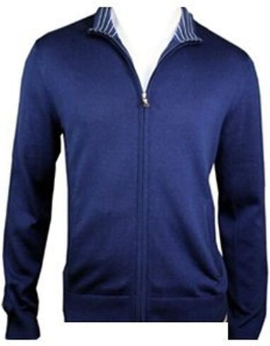 Robert Talbott Long Sleeve Full Zip Navy Cardigan XL in Saudi Arabia