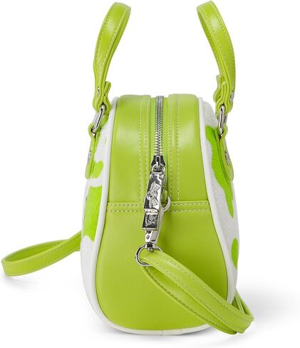 Von Dutch Womens Cow Print Bowling Bag – Stylish Women's Handbag with Adjustable Strap, Spacious Interior, and Vegan Faux Fur in Saudi Arabia