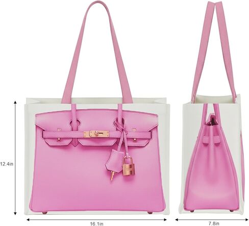 حقيبة قماش أنيقة مع طباعة مستوحاة من الموضة - حقيبة هدايا مرحة للنساء، هدية أنيقة للعطلات، قابلة للطي للاستخدام اليومي in Kuwait