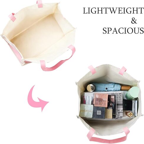 حقيبة قماش أنيقة مع طباعة مستوحاة من الموضة - حقيبة هدايا مرحة للنساء، هدية أنيقة للعطلات، قابلة للطي للاستخدام اليومي in Kuwait