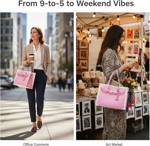 حقيبة قماش أنيقة مع طباعة مستوحاة من الموضة - حقيبة هدايا مرحة للنساء، هدية أنيقة للعطلات، قابلة للطي للاستخدام اليومي in Kuwait