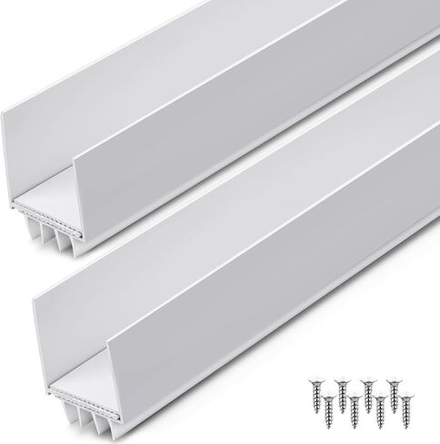4 Pcs 36 Inch Adjustable Door Sweep for Door Bottom 1 to 1-2/5In Wide Storm Door Sweep Replacement Under Door Draft Stopper Weather Stripping Door Seal Bottom Door Threshold Seal, White in Saudi Arabia