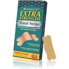 Upgraded Anti-Slip Nasal Strips for Breathing-Extra Strength Ergonomic Nose Strips,Nasal Strips for Snoring & Nose Strips for Better Breathing,Strong Adhesive Comfort Fit Improves Sleep (120 Pack) in Saudi Arabia