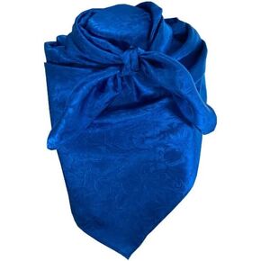 Yellowstone Wild Rag Bandana Scarf 100% Silk 35" Jacquard Royal Blue in Kuwait