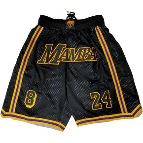 MJSTAR Men Women Sports Basketball Shorts Mesh Embroidered with Pockets Workout Gym Fans Athletic Dry Shorts Gift XL Gold in Saudi Arabia