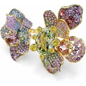 Swarovski Idyllia Crystal Ring with Peacock Flower Multicolor No Gemstone, Crystal, No Precious Stones, Crystal, No Precious Stones, Crystal, No Precious Stones in Kuwait