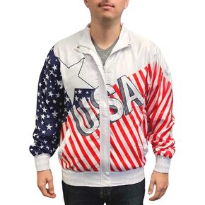 My Party Shirt 1992 American Basketball Team Jacket - Stars & Stripes Warm Up Windbreaker 90s Style Sports Costume Flag Gift in Saudi Arabia