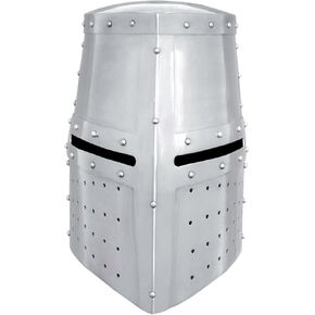Lord of Battles Medieval Templar Great Helm – 16 Gauge Steel Wearable Knight Helmet for Reenactment, LARP, Cosplay & Costume Use in Saudi Arabia